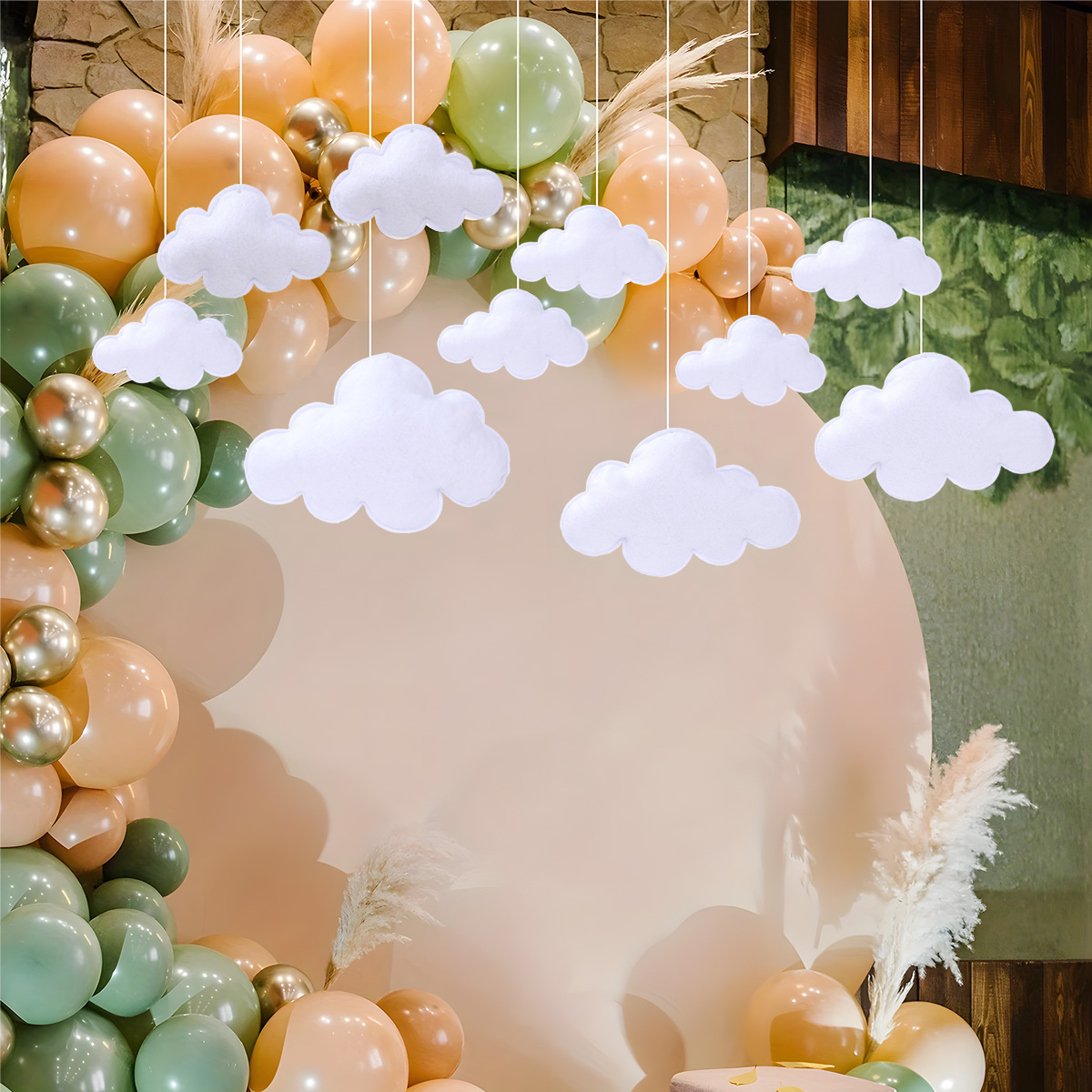 Science Of Happiness - 3D-Filz-Wolken-Anhänger zum Aufhängen, Geburtstagsparty-Dekoration, für Kinder