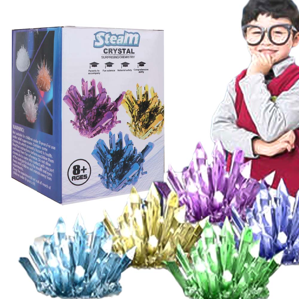 Crystal Growing Kit - Kristallzucht-Set, Wissenschafts-Kit für Farbige Kristalle mit
