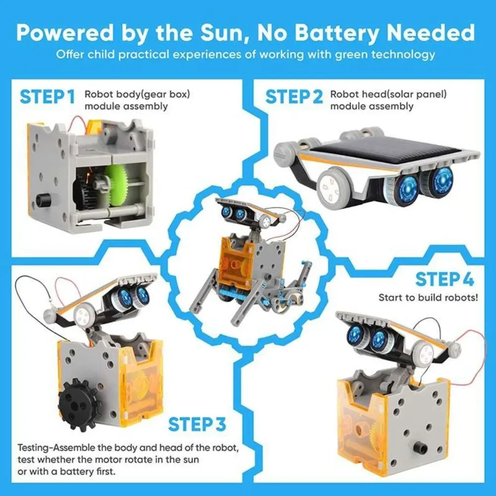 13-in-1 solarbetriebener Robot – Science Project Robot Bewertung und Preis